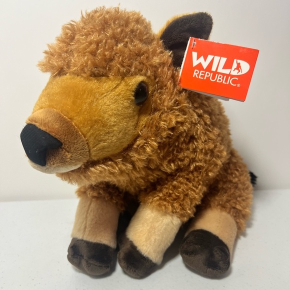 Wild Republic Bison Calf Plush Stuffed Animal Realistic Has Tags 2017 - Picture 1 of 16